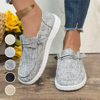 👟 50% OFF FLASH SALE ! ⚡ Women's Wide Width Canvas Loafers – Roomy Wide Fit Design, Soft Canvas Upper, Slip-On Convenience & All-Match Style 🥿