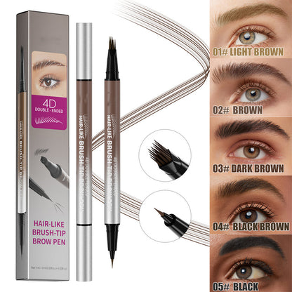🏆 Last Day Special Price £9.99! 🔥Buy 1 Get 1 Free🎁2-in-1 Waterproof Liquid Brow Pen💕