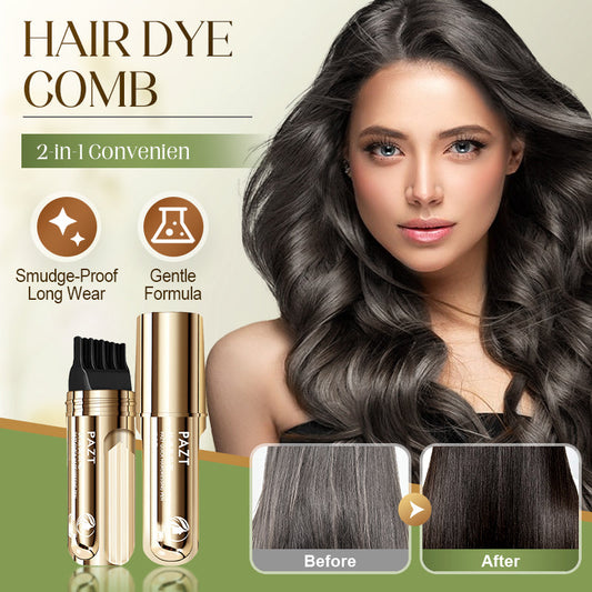 ⏳Last Day Special Price £9.78!⏰Buy one, get one free,2-in-1 Convenient Hair Dye Comb For Gray Hair🌿🧴