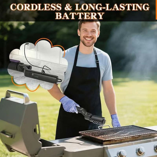 🔥 46% OFF FLASH SALE ! ⚡ Cordless Electric BBQ Grill Brush Cleaner – Powerful Cordless Scrubbing, High-Temp Resistant Bristles, Easy Recharge & Portable 🧹