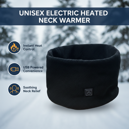 🧣 65% OFF FLASH SALE ! ⚡ Unisex Electric Heated Neck Warmer – 3-Gear Adjustable Temperature, Fast Heating & Comfortable, USB Rechargeable & Portable ❄️