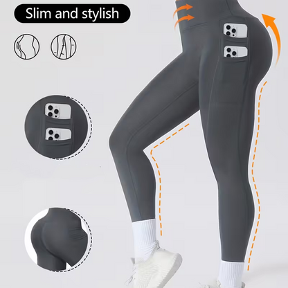 High-Waisted Tummy Control Yoga Pants with Pockets