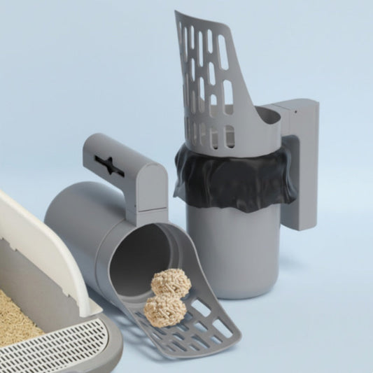 📢 Last Day Special Price £9.99 ! ⏰Buy more save more🎁 Self-Cleaning Litter Scoop with Waste Bin – Easy One-Handed Use 🧹🗑️ 【Don‘t Miss Out】