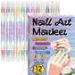 💅 Last Day Special Price £9.77 ! 🖌️Dual‑Tip Nail Art Pens