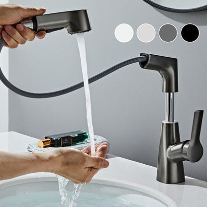 🚿 HOT SALE! ⚡ 1 Hole Bathroom Faucet with Pull out Sprayer – Smooth Water Flow, 360° Rotatable Sprayer, Easy Installation & Durable Rustproof Design 🛁