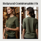 📢New arrival 55% OFF！💐 Women's Crew Neck Short Sleeve Knit Top