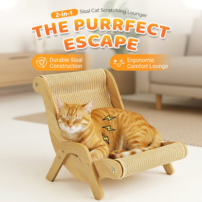🐱 53% OFF NOW! ⏰ 2-in-1 Sisal Cat Scratching Lounger – Scratching & Lounging, Durable Sisal & Space-Saving 🛏️