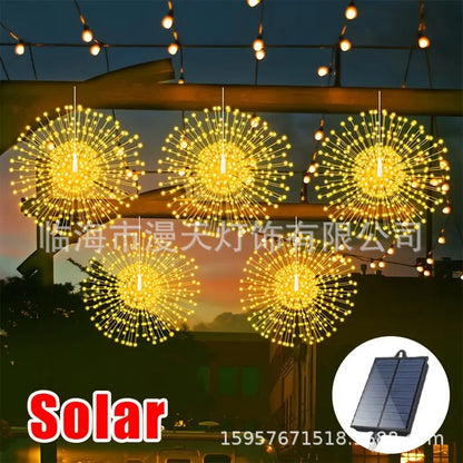 💐50% OFF ! LED Solar String Lights – 8 Lighting Modes 🌈🎆【Exceptional Price】