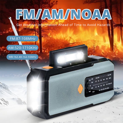 Emergency!!! Solar-Powered Hand-Crank Weather Radio