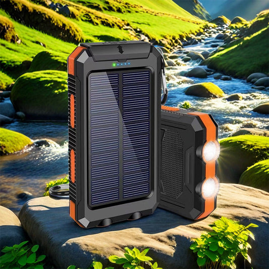 ☀️ HOT SALE! ⚡ Solar Power Bank – Solar Charging, High Capacity, Dual USB Output, Waterproof & Outdoor Emergency Use 🔋