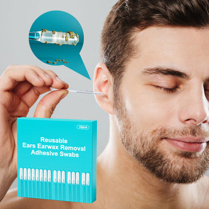 👂🏻 Limited Time -64% OFF🏆Reusable Earwax Removal Adhesive Swabs