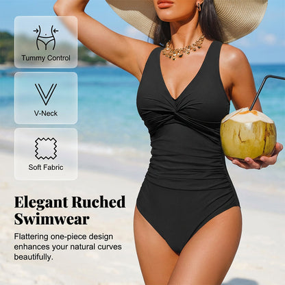 💖Last Day Promotion - Only £17.78!!👚Women's Tummy Control One-Piece Swimsuit🔥