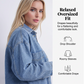 👖 Casual Long Sleeve Denim Shirt Jacket – Soft Washed Denim, Relaxed Fit, Classic Vintage Style, Versatile for Daily Outings & All Seasons ✨