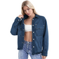 👖 Casual Long Sleeve Denim Shirt Jacket – Soft Washed Denim, Relaxed Fit, Classic Vintage Style, Versatile for Daily Outings & All Seasons ✨