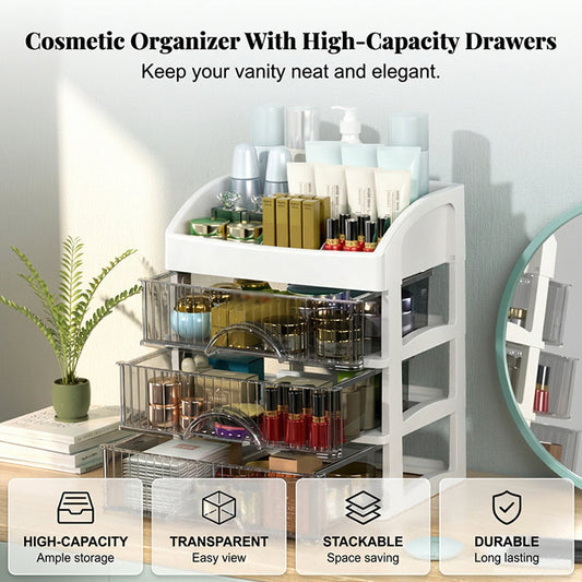 ⏰Limited-time 49% off💄✨Multi-layer tidy storage box 🧴 Clear view design, easy to find all skincare & makeup!