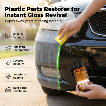 🚗 Car Plastic Parts Crystal Coating Restorer – Fast Refresh, Long-Lasting Shine, Anti-Aging & Waterproof, Easy to Apply, Restores Faded Plastic & Trim Like New ✨