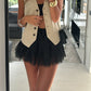 🔥 Hot sale 46% OFF🔥💐Chic Pleated Lace Trim Mini Skirt
