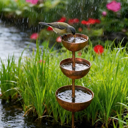 🐦 50% OFF NOW ! ⚡ 3-Tier Rustic Metal Bird Feeder & Drinker Stake – Stable Design, Weatherproof & Decorative Outdoor Style 🌿