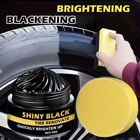 🚗 Multi-Purpose Car Trim & Tire Restoration Wax – Deep Black Shine, Long-Lasting Protection, Anti-Aging & Waterproof, Easy Application, Restores Faded Trim & Tires Like New ✨