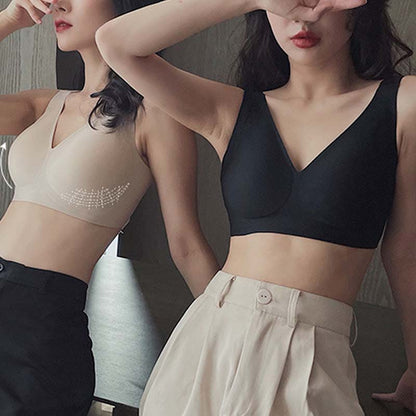 Women's Plus Size V-Neck Seamless Bras