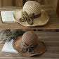 👒 Last Day Special Price £9.99 ! 🎀 60% DISCOUNT | Straw Hat with Retro Bow – Foldable & Breathable for Summer