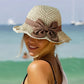 👒 Last Day Special Price £9.99 ! 🎀 60% DISCOUNT | Straw Hat with Retro Bow – Foldable & Breathable for Summer