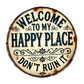 🖼️ 51% OFF NOW ! ⚡ Vintage "Happy Place" Metal Sign – Rustic Decor, Durable Metal & Wall-Ready Design 🏡