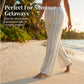 🔥SUMMER HOT SALE🔥 Women's Striped Drawstring Wide-Leg Pants – Lightweight, Breathable & Adjustable Waist For Casual Chic ✨🍃