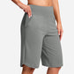 🏆 Last Day Special Price £9.99 ! 💐Women's Bermuda Shorts with Pockets -👍Knee Length Athletic Casual Long Shorts