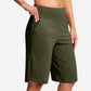 🏆 Last Day Special Price £9.99 ! 💐Women's Bermuda Shorts with Pockets -👍Knee Length Athletic Casual Long Shorts