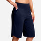 🏆 Last Day Special Price £9.99 ! 💐Women's Bermuda Shorts with Pockets -👍Knee Length Athletic Casual Long Shorts
