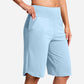 🏆 Last Day Special Price £9.99 ! 💐Women's Bermuda Shorts with Pockets -👍Knee Length Athletic Casual Long Shorts