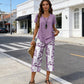 💐Limited-time 50% off⏰Casual Round Neck Layered Tunic Top & Wide Leg Pants Set👚👖