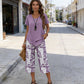 💐Limited-time 50% off⏰Casual Round Neck Layered Tunic Top & Wide Leg Pants Set👚👖