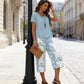 💐Limited-time 50% off⏰Casual Round Neck Layered Tunic Top & Wide Leg Pants Set👚👖
