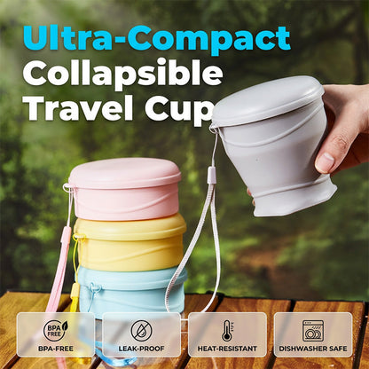 🔥Limited Time Promotion 50% OFF🔥Collapsible Silicone Travel Cup with Lid