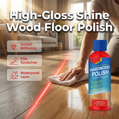 💐 Last Day Special Price £9.78 ! 🔥Buy 2 Get 1 Free🎁Gloss Wood Floor Polish – Instant Mirror Shine ✨🪵【Limited Offer】