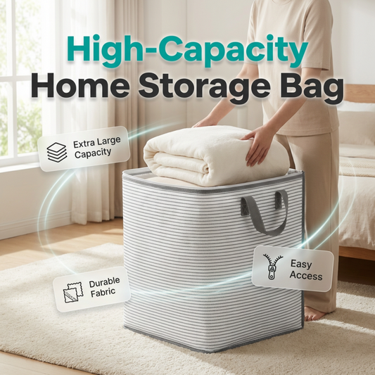 🛍️ Final 3 hours Special Price £9.77! 🏆 Large Collapsible Storage Bag with Handles – Spacious Capacity, Foldable Design & Sturdy Carry Handles 📦