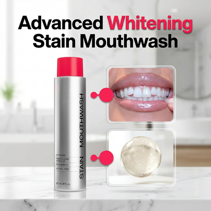 🦷 50% OFF NOW ! ⚡ Stain‑Removing Whitening Mouthwash – Deep Clean Stains, Brighten Teeth & Freshen Breath Instantly ✨