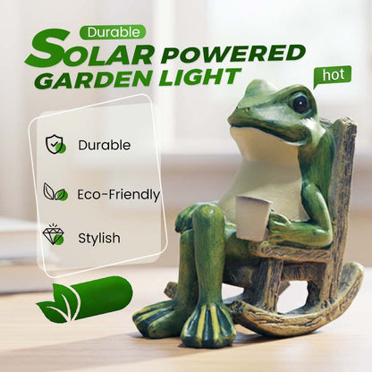 🐸 50% OFF NOW ! ⚡ Solar Frog Rocking Chair Ornament – Solar‑Powered Auto‑Lighting, Weather‑Resistant Resin & Whimsical Garden Decor Design ✨