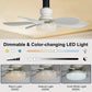 ⏳ LAST DAY SALE 50% OFF 🔥 40W LED Ceiling Fan Light – 20.5” Ultra-Quiet with Remote 🎯 | E27 + FREE B22 Adapter 🔌 | For Bedroom 😴, Kitchen 👩‍🍳 & Garage 🛠️ – UK Ready! 🇬🇧