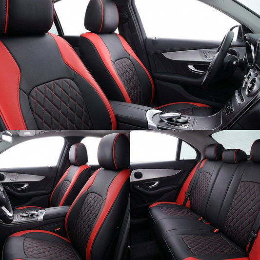 🏆 50% OFF NOW ! 🚗 9-Piece Universal Fit Leather Car Seat Cover Set