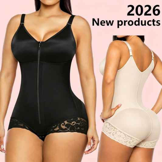 🌸 50% OFF NOW! 🌸Women's Tummy Control Zip-Up Shapewear Bodysuit