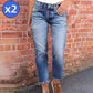 👖 LIMITED-TIME 50% OFF! 🌿Women's Fashionable Slim-Fit Distressed Jeans