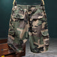 🎁2026 New Arrivals 50% OFF💥Men's Studded Camo Cargo Shorts – Distressed, Multi-Pocket & Elastic Waist – Rugged Streetwear Cargo Shorts 🛹