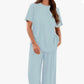 Women's Short Sleeve Top & Wide Leg Pants Set