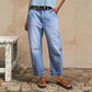 🎁2026 New Arrivals 50% OFF💥  Women's High Waisted Cropped Barrel Jeans