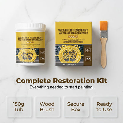 🏆 Last Day Special Price £9.99 ! 🔥 Buy more save more 🎁 Weather-resistant, water-based gold paint