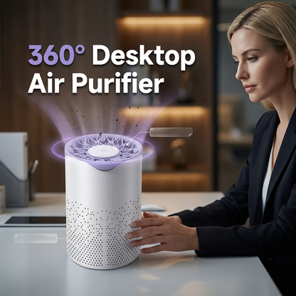 🏆 Last Day Special Price £8.77 ! ✨ 360° Desktop Air Purifier – Breathe Clean Air Anywhere! ✨