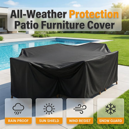 ☀️ 50% OFF!🛡️Outdoor Waterproof Furniture Cover – 210D Oxford fabric, UV‑resistant & windproof. 🪑✨
